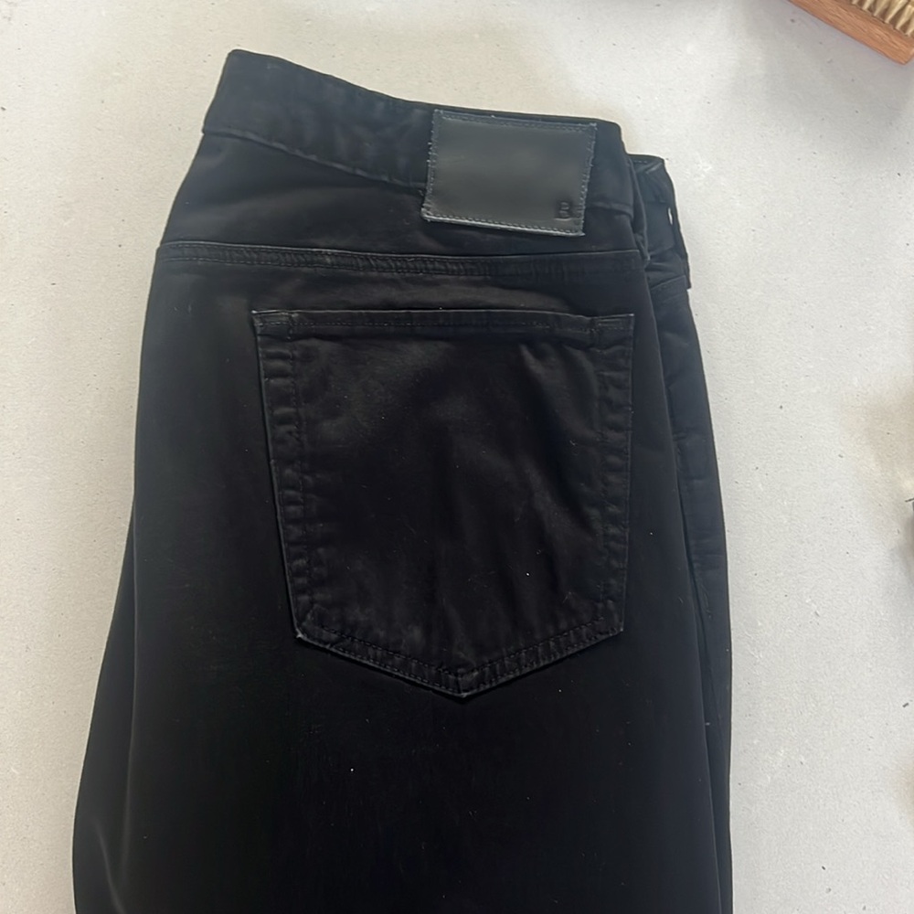 Bonobos Italian brushed 5 pocket black pants/jeans. Size 36/32 slim. Super soft. - Picture 8 of 10